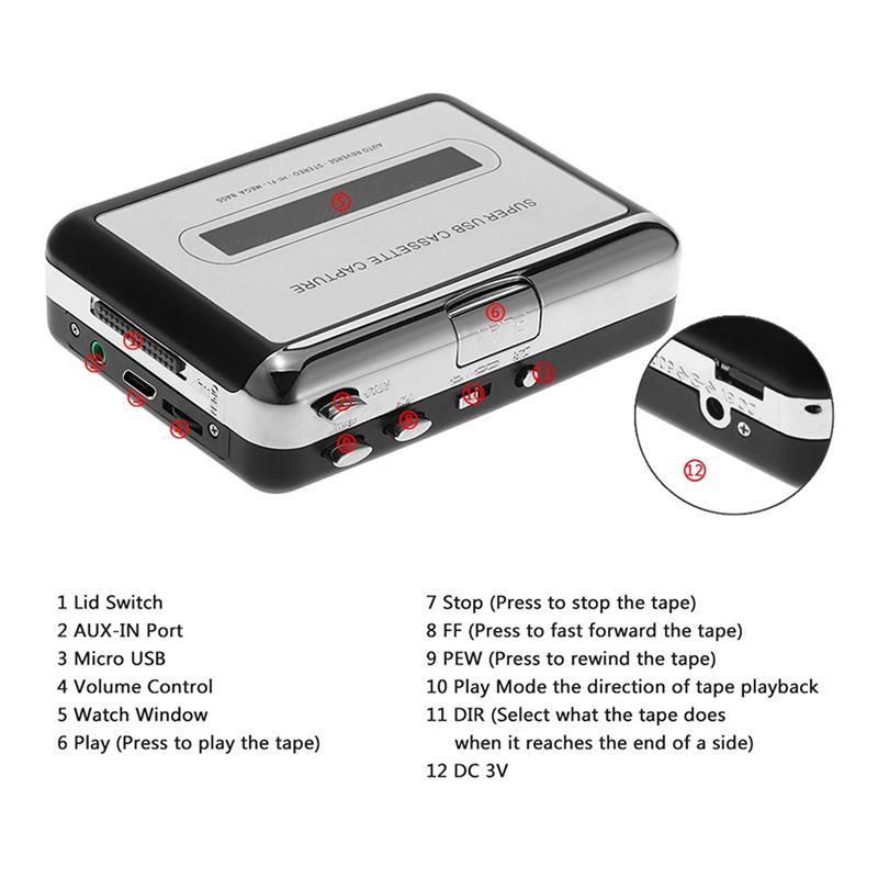 M52K-USB Kaset Çalar MP3 Dönüş - Audio Music File incelemesi ve fiyatı