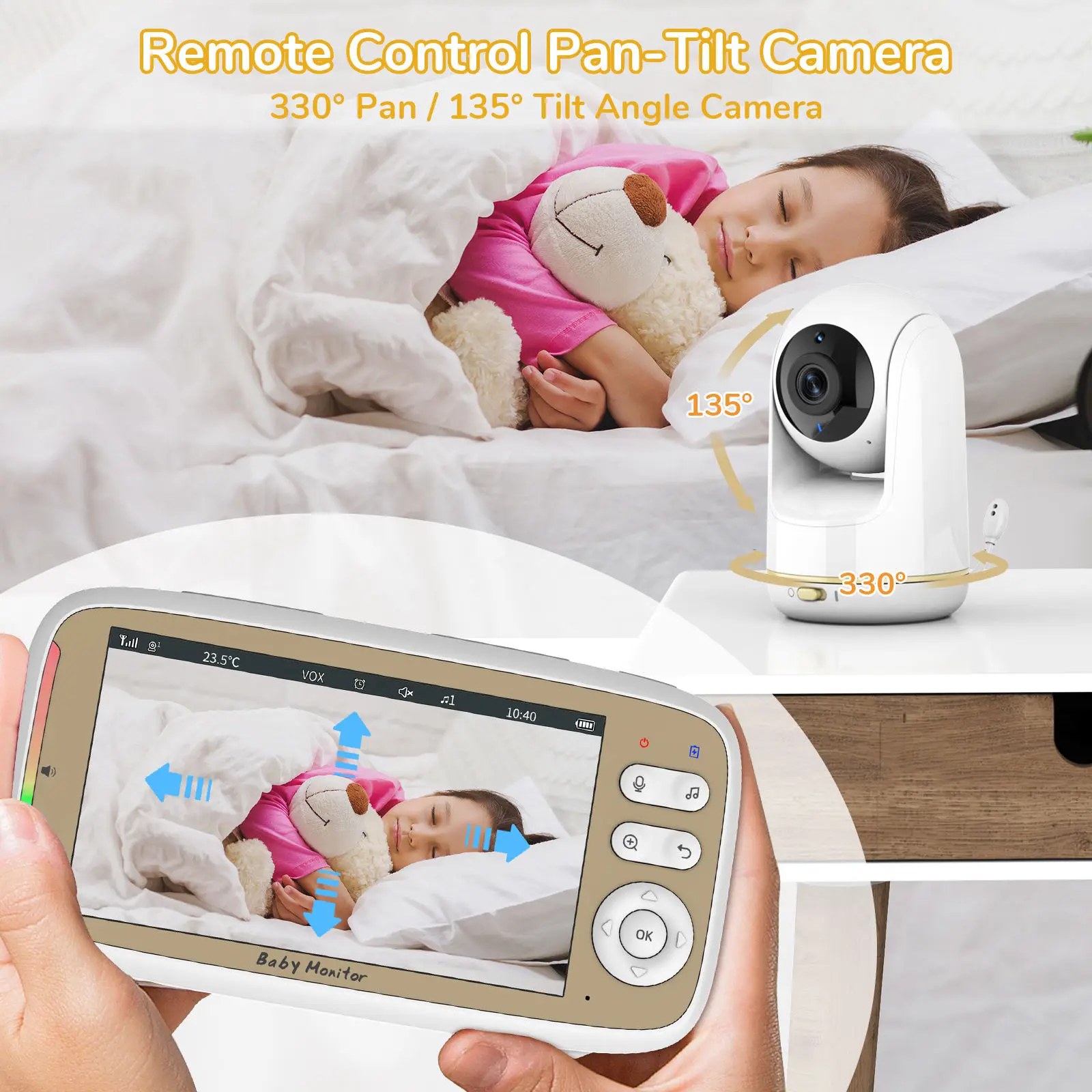 5 İnç Bebek Monitörü 3X Zoom P - Audio Music App incelemesi ve fiyatı